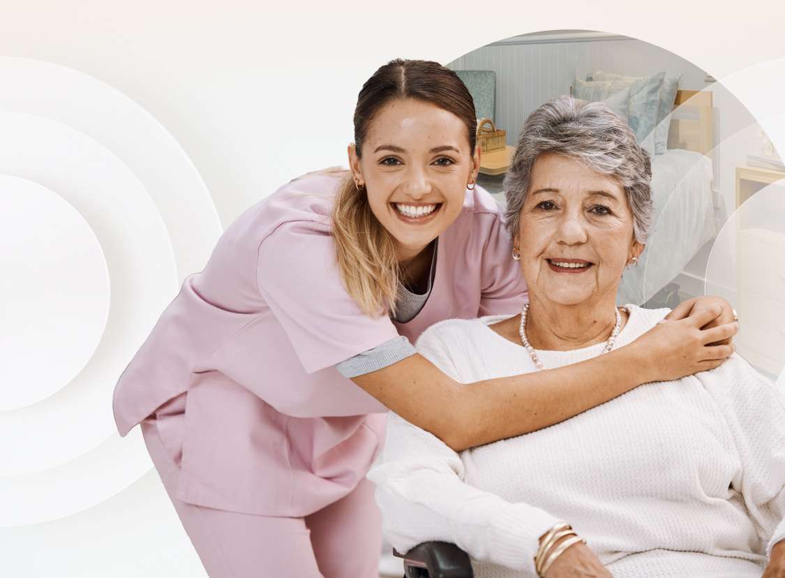 Nurse with elderly patient